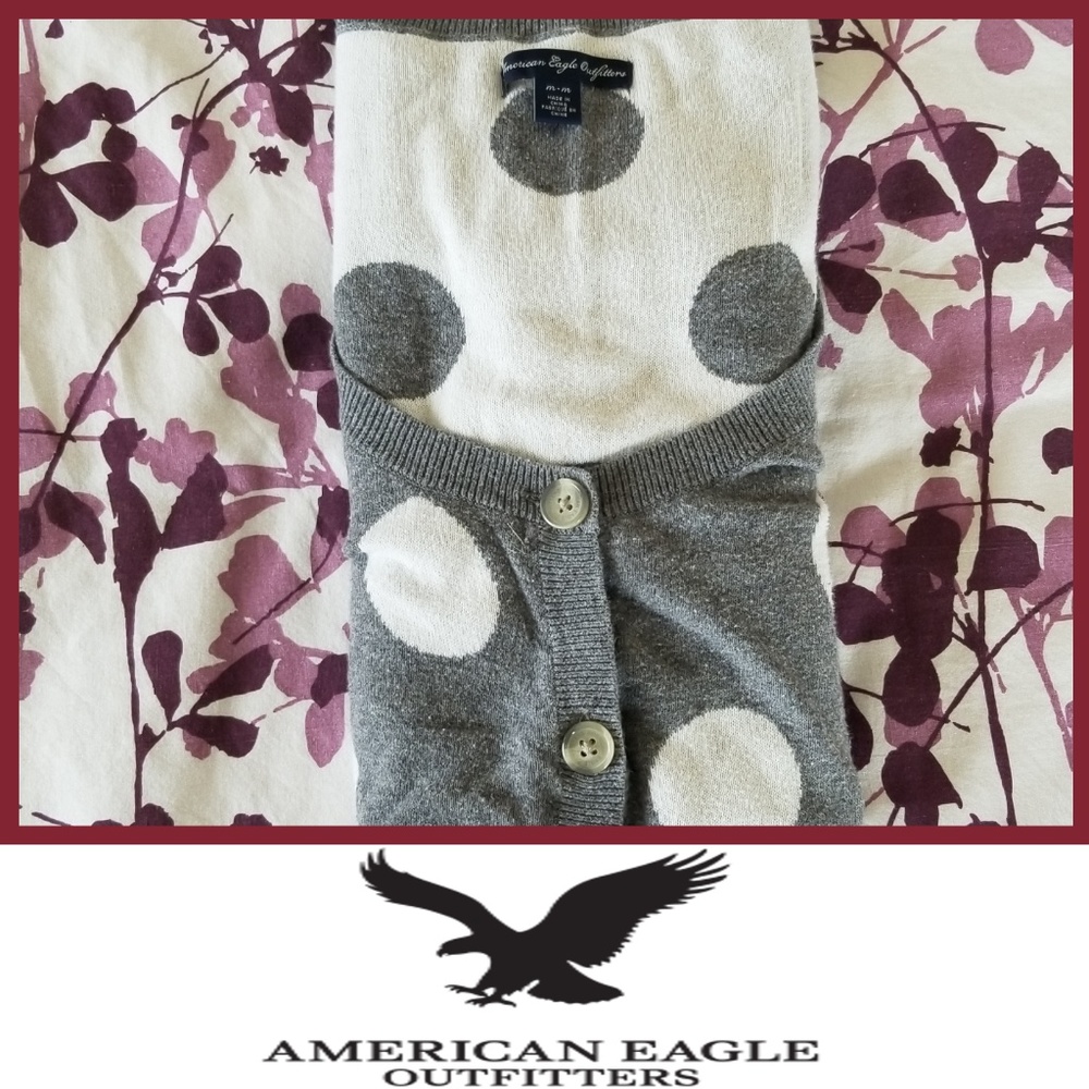 Cute Grey Fall Cotton Sweater American Eagle